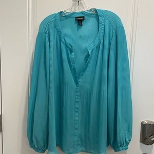 Turquoise Lane Bryant Blouse